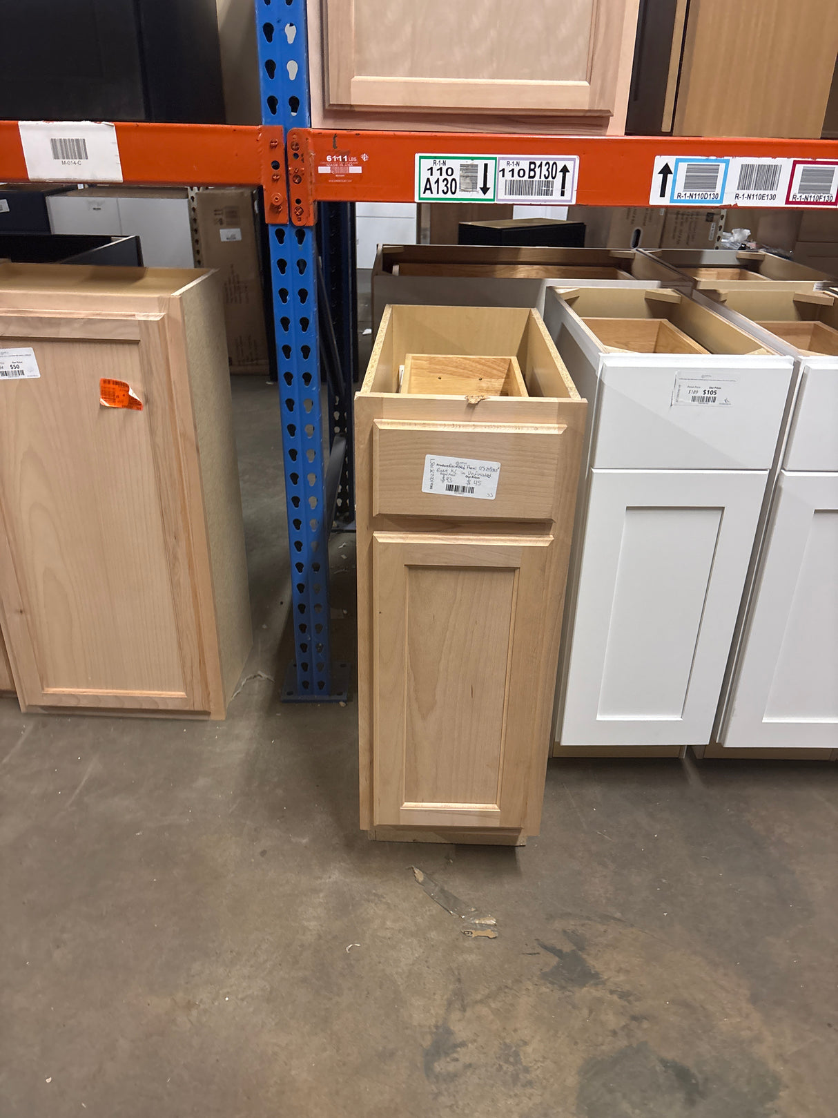 Recessed Panel 12 in. W x 24 in. D x 34.5 in. H Assembled Base Kitchen Cabinet in Unfinished