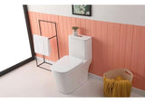 Simply Living One-Piece 1.2 GPF Dual Flush Siphon Jet Elongated Toilet in White (14 in W x 31 in H)