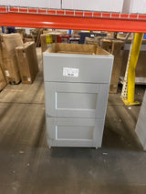 Shaker Dove Gray Stock Assembled Drawer Base Kitchen Cabinet with Drawer Glides (18 in. x 34.5 in. x 24 in.)