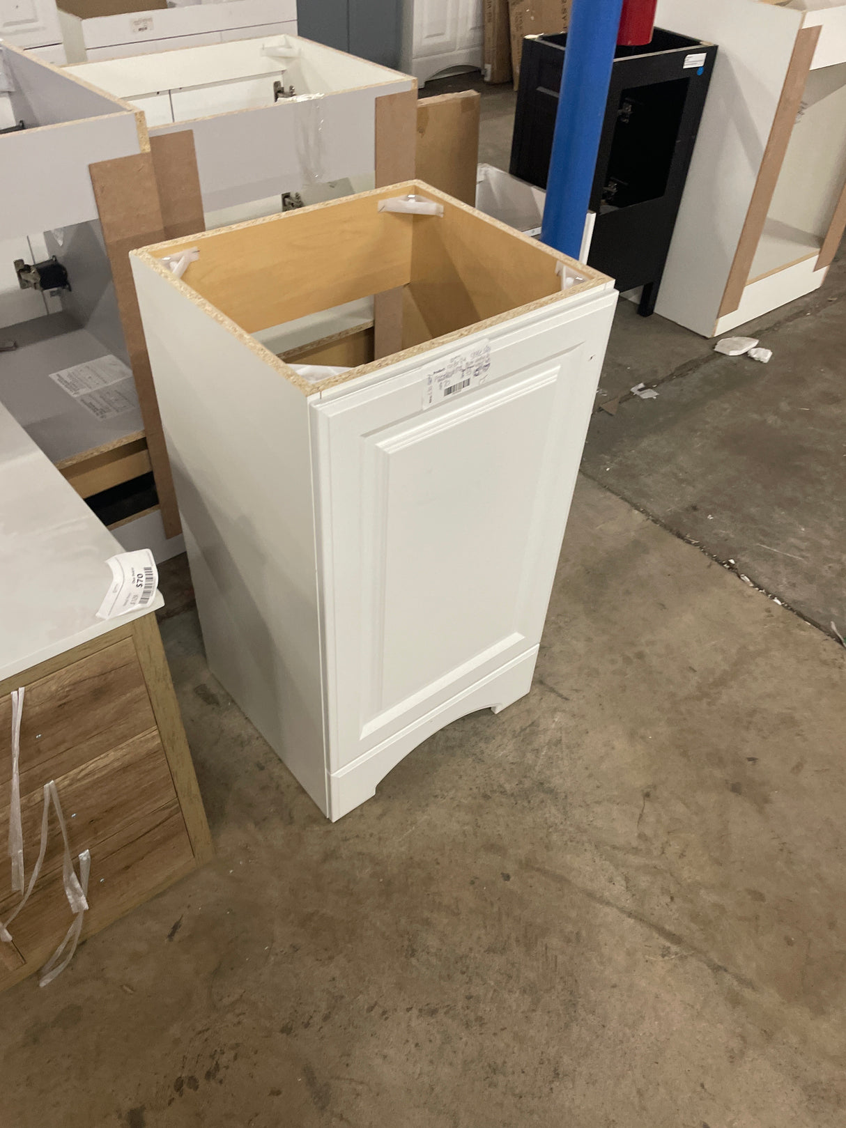 19 in. W x 18 in. D x 34 in. H Single Sink Freestanding Bath Vanity in White without Top