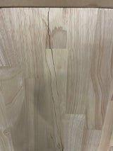 4 ft. L x 25 in. D Unfinished Hevea Solid Wood Butcher Block Countertop With Square Edge