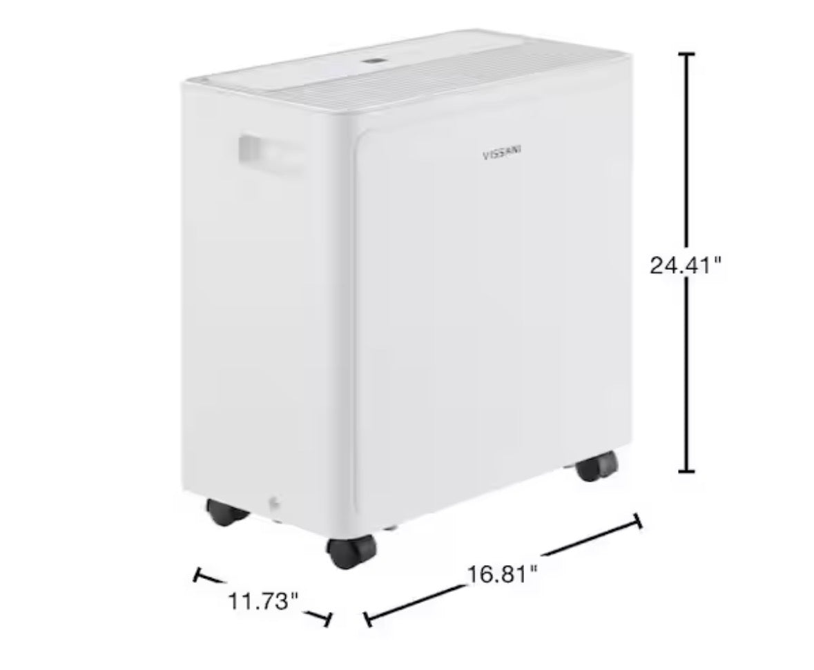 35 pt. Dehumidifier up to 3,000 sq. ft. ENERGY STAR for Basement, Garage, or Wet Rooms in White