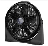 20 in. 3 Speeds Cyclone Floor Fan in Black with 90 Degrees Tilt Adjustment, Built-In Carry Handle, Wall Mountable