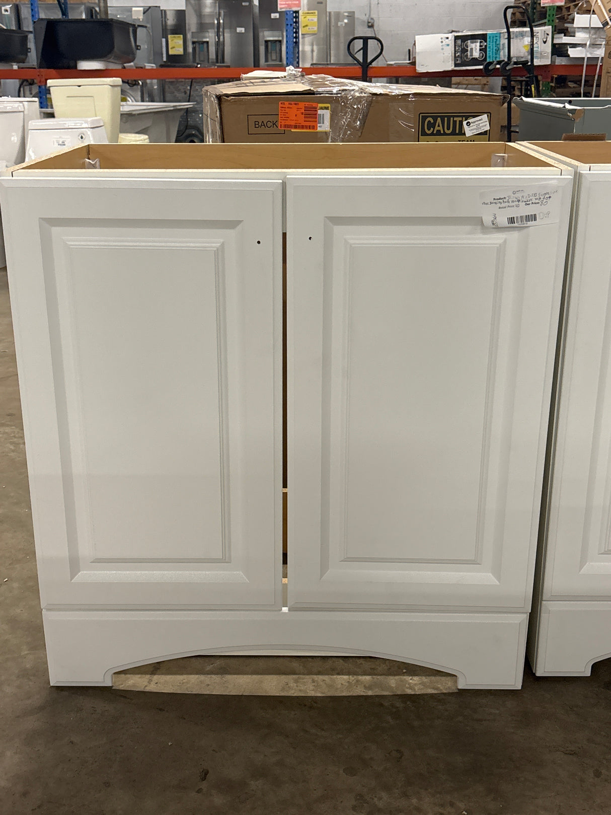 25 in. Single Sink White Freestanding Bath Vanity