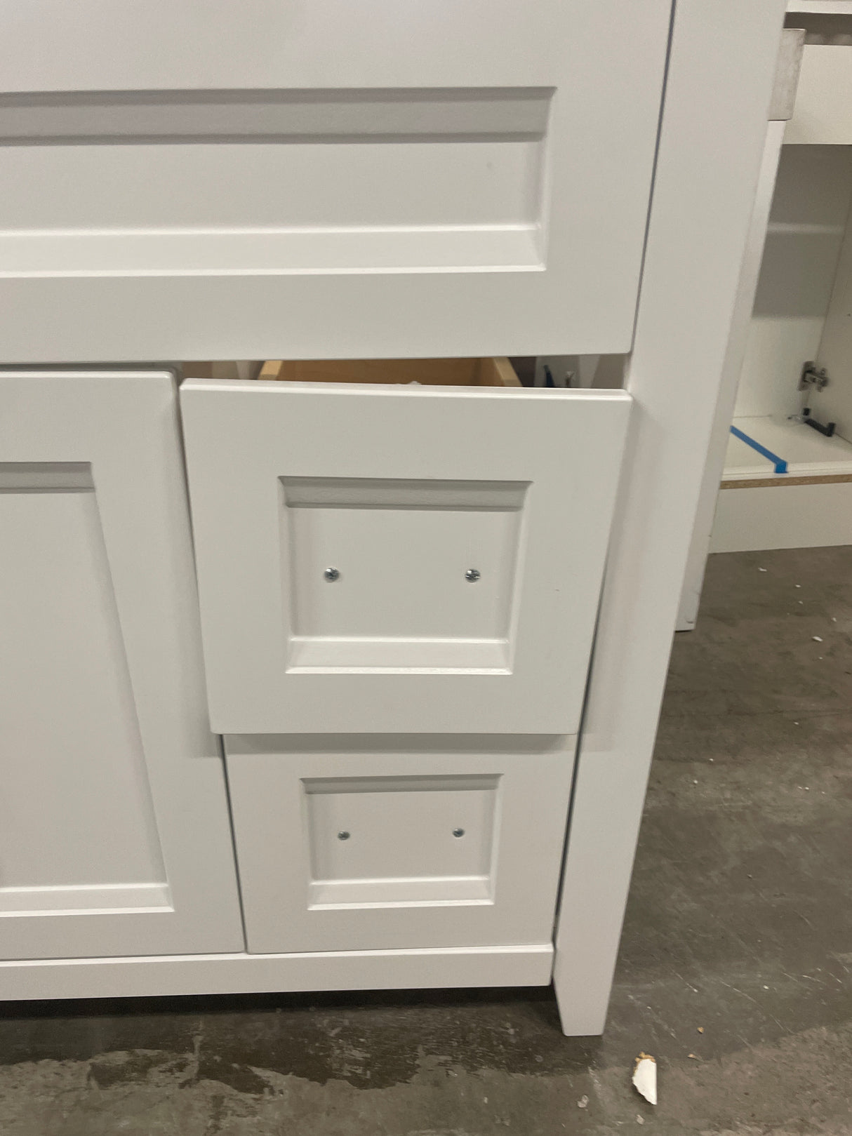Ridge 48 in. W x 22 in. D x 34 in. H Bath Vanity Cabinet without Top in White
