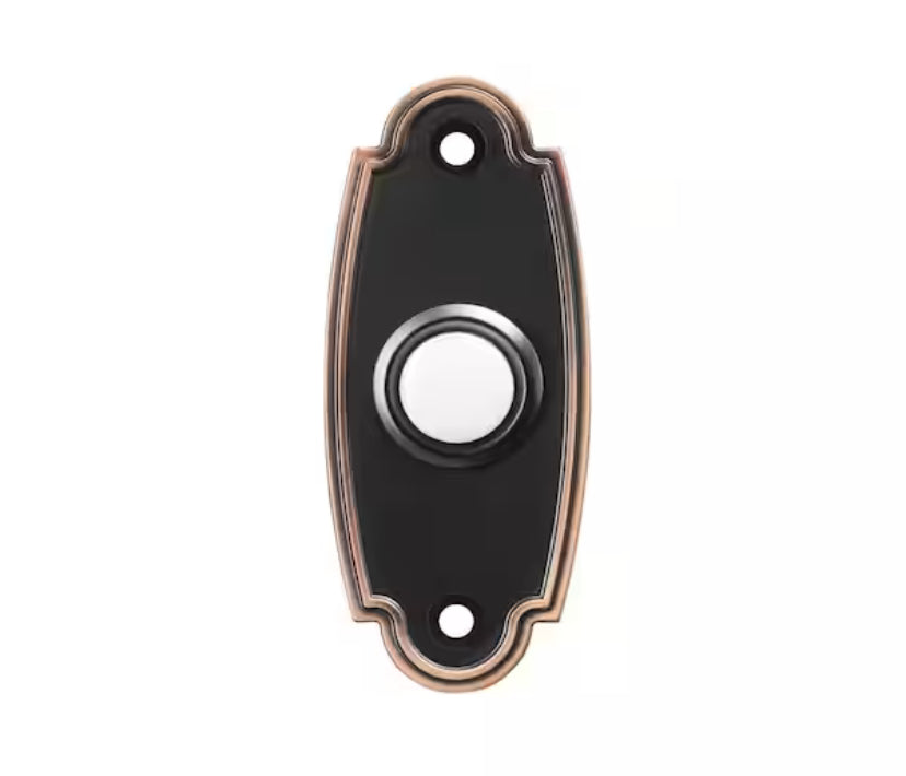 Wired LED Illuminated Doorbell Push Button, Mediterranean Bronze