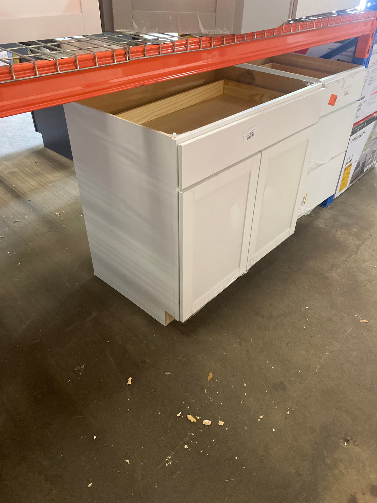 Westfield Feather White Shaker Stock Assembled Base Kitchen Cabinet (36 in. W x 23.75 in. D x 35 in. H)