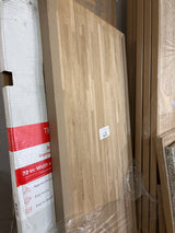 6 ft. L x 25 in. D Unfinished Oak Solid Wood Butcher Block Countertop with Eased Edge