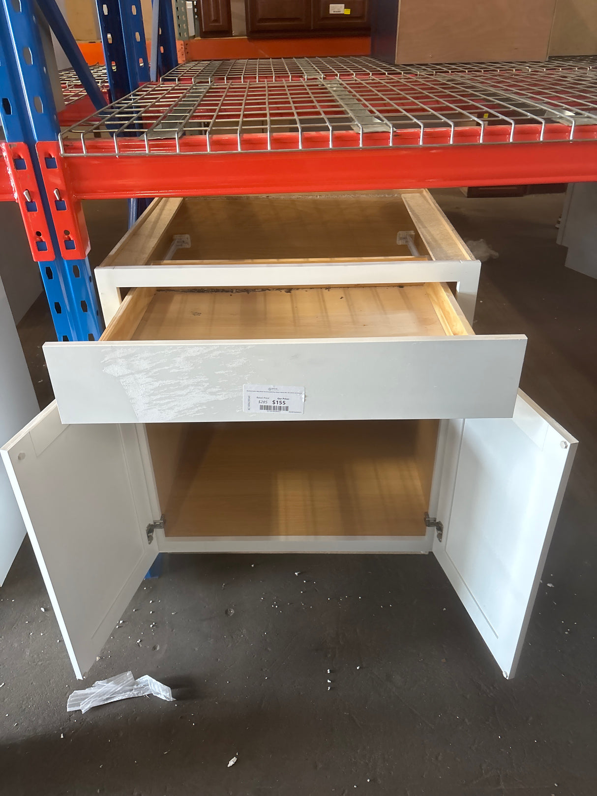 Westfield Feather White Shaker Stock Assembled Base Kitchen Cabinet (30 in. W x 23.75 in. D x 35 in. H)