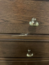 Collette 48 in W x 22 in D x 35 in H Single Sink Bath Vanity in Cinnamon Oak With White Carrara Marble Top
