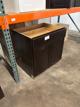 Shaker 33 in. W x 24 in. D x 34.5 in. H Assembled Base Cabinet in Java