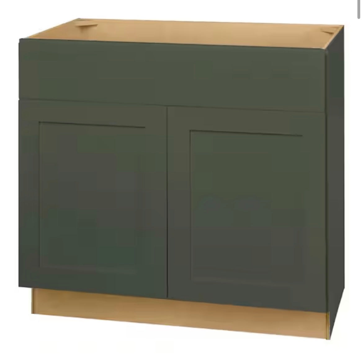 Avondale 36 in. W x 21 in. D x 34.5 in. H Ready to Assemble Plywood Shaker Sink Base Bath Cabinet in Fern Green