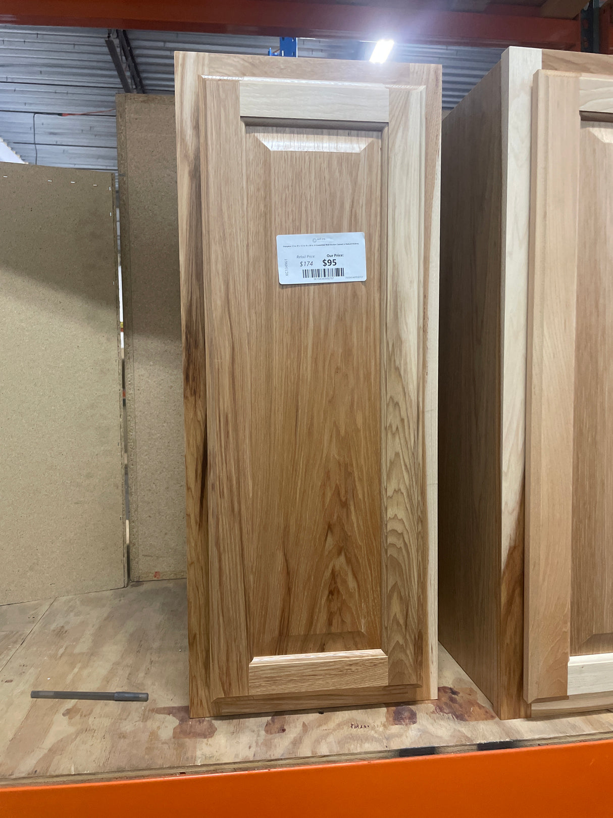 Hampton 12 in. W x 12 in. D x 30 in. H Assembled Wall Kitchen Cabinet in Natural Hickory