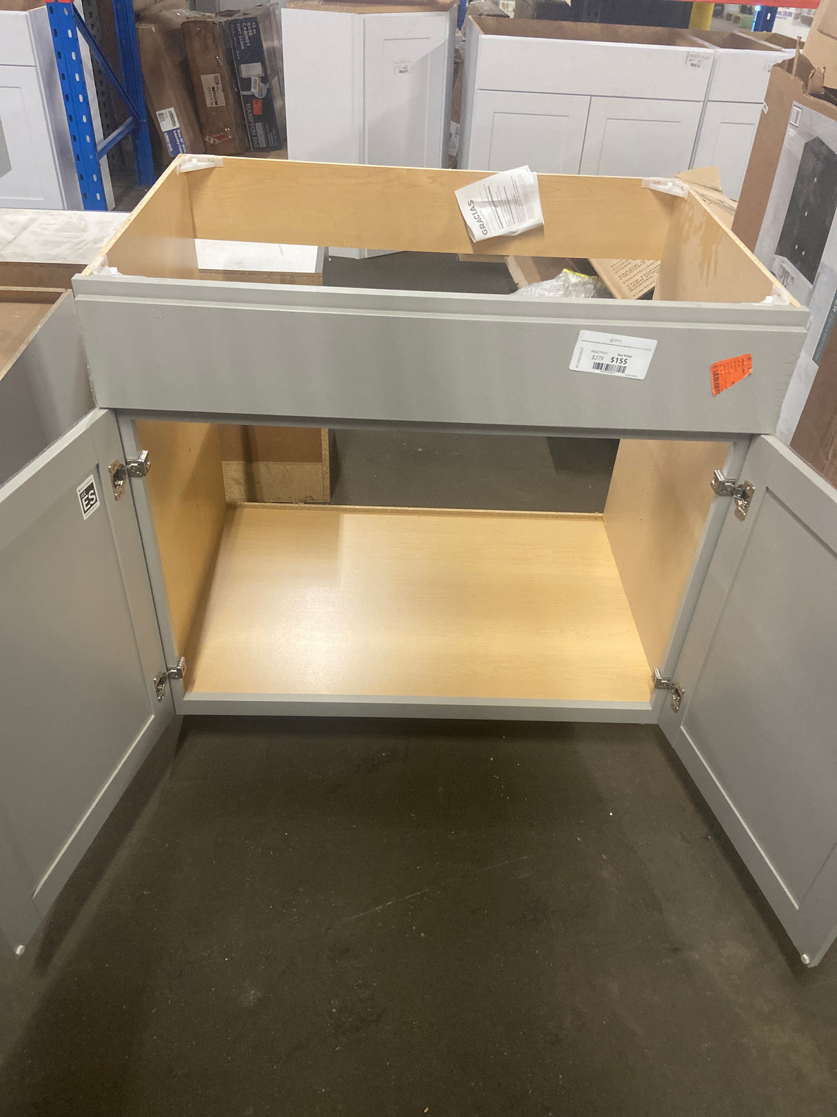Westfield Dusk Gray Shaker Stock Assembled Base Kitchen Cabinet (36 in. W x 23.75 in. D x 35 in. H)