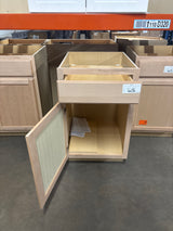 21 in. W x 24 in. D x 34.5 in. H Assembled Base Kitchen Cabinet in Unfinished with Recessed Panel