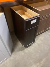 Shaker 12 in. W x 24 in. D x 34.5 in. H Assembled Base Kitchen Cabinet in Java with Ball-Bearing Drawer Glides