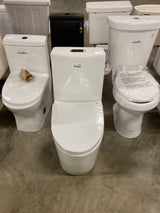 St. Tropez 1-Piece 1.1/1.6 GPF Dual Flush Elongated Toilet in Glossy White