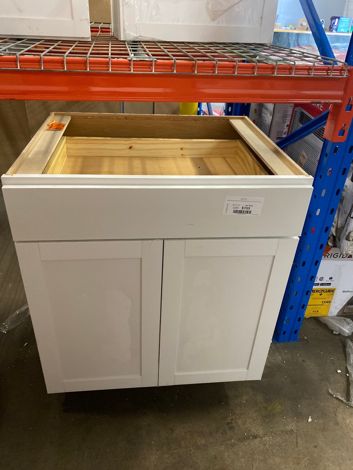 Westfield Feather White Shaker Stock Assembled Base Kitchen Cabinet (30 in. W x 23.75 in. D x 35 in. H)