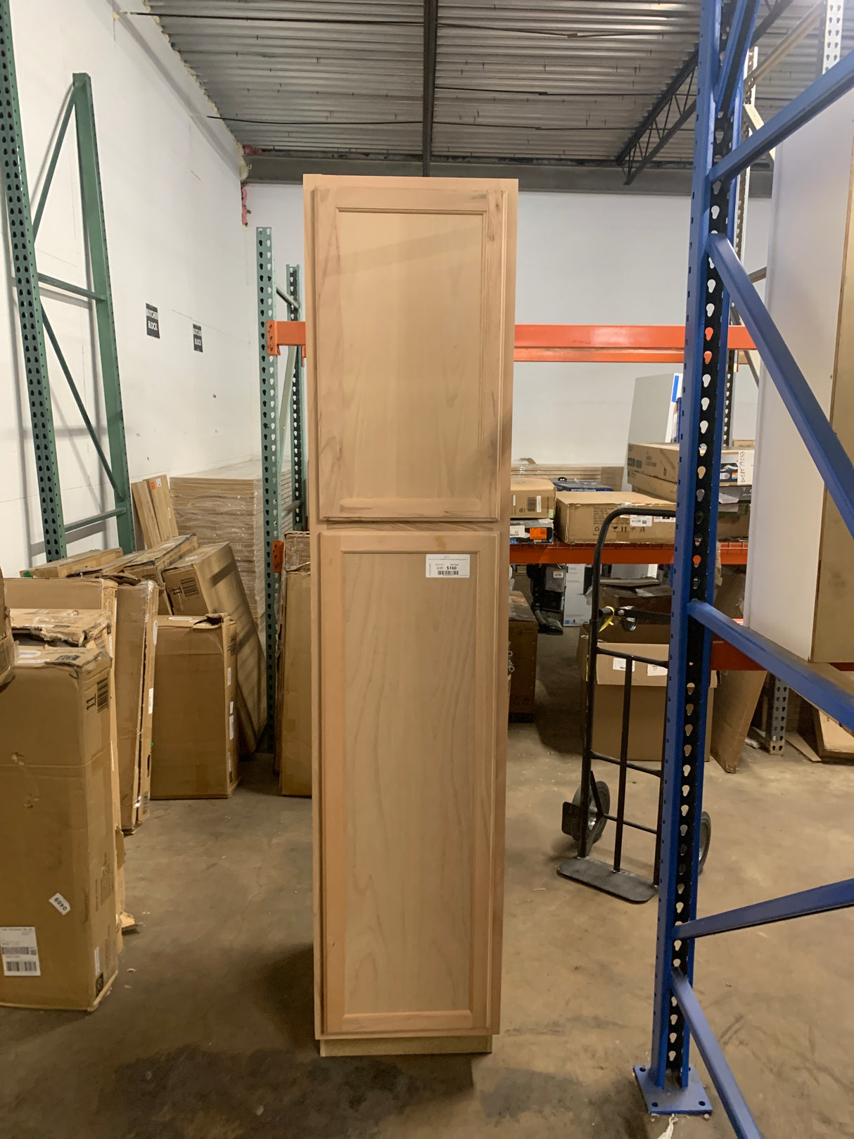 18 in. W x 24 in. D x 84 in. H Assembled Pantry Kitchen Cabinet in Unfinished with Recessed Panel