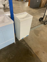 19 in. W x 18 in. D x 34 in. H Single Sink Freestanding Bath Vanity in White with White Cultured Marble Top