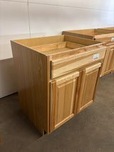 Hampton 30 in. W x 24 in. D x 34.5 in. H Assembled Base Cabinet in Natural Hickory