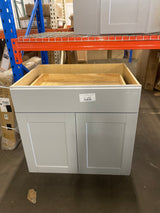 Shaker 33 in. W x 24 in. D x 34.5 in. H Assembled Base Cabinet in Dove Gray