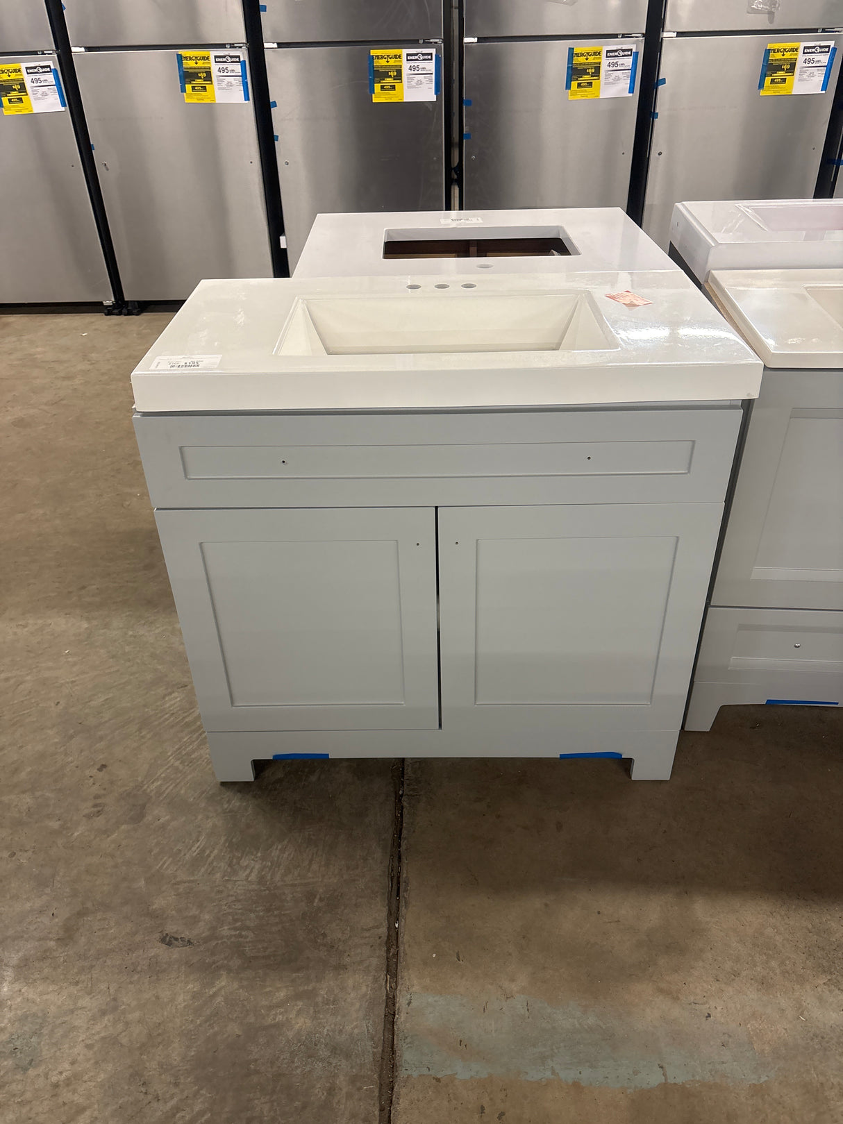 Everdean 37 in. W x 19 in. D x 34 in. H Single Sink Bath Vanity in Pearl Gray with White Cultured Marble Top