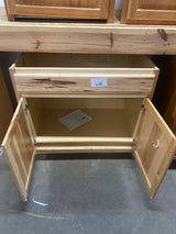 Hampton 36 in. W x 24 in. D x 34.5 in. H Assembled Sink Base Kitchen Cabinet in Natural Hickory