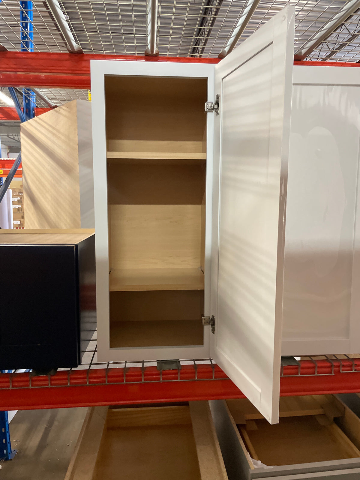 Courtland Polar White Finish Laminate Shaker Stock Assembled Wall Kitchen Cabinet 15 in. x 36 in. x 12 in.