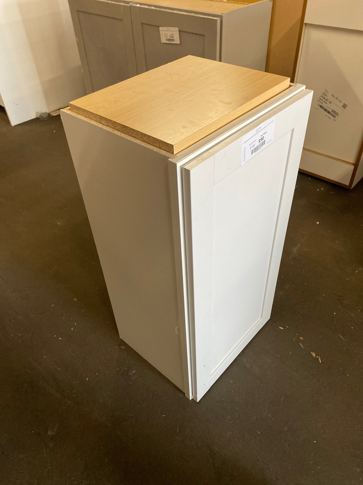 Westfield Feather White Shaker Stock Assembled Wall Kitchen Cabinet (15 in. W x 12 in. D x 30 in. H)