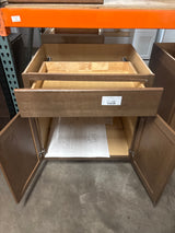 Sinclair 30 in. W x 24 in. D x 34.5 in. H Assembled Base Kitchen Cabinet in Shaker Saddle Oak