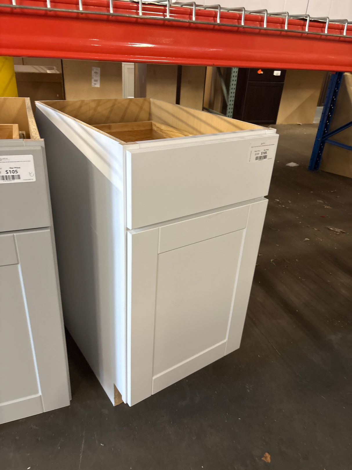 Shaker 18 in. W x 24 in. D x 34.5 in. H Assembled Waste Base Cabinet in Satin White