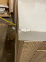 Autumn 36 in. W x 19 in. D x 34.5 in. H Single Sink Bath Vanity in Weathered Tan with White Engineered Stone Top