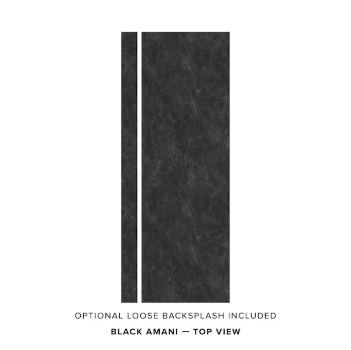 6 ft. L x 25 in. D Engineered Composite Countertop in Black Amani with Satin Finish