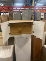 Westfield Feather White Shaker Stock Assembled Wall Kitchen Cabinet (30 in. W x 12 in. D x 18 in. H)