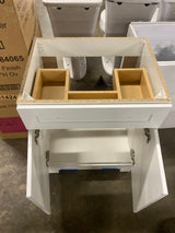 Everdean 25 in. W x 19 in. D x 34 in. H Single Sink Freestanding Bath Vanity in White (No Top)