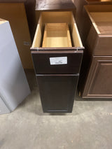 Shaker 12 in. W x 24 in. D x 34.5 in. H Assembled Base Kitchen Cabinet in Java with Ball-Bearing Drawer Glides