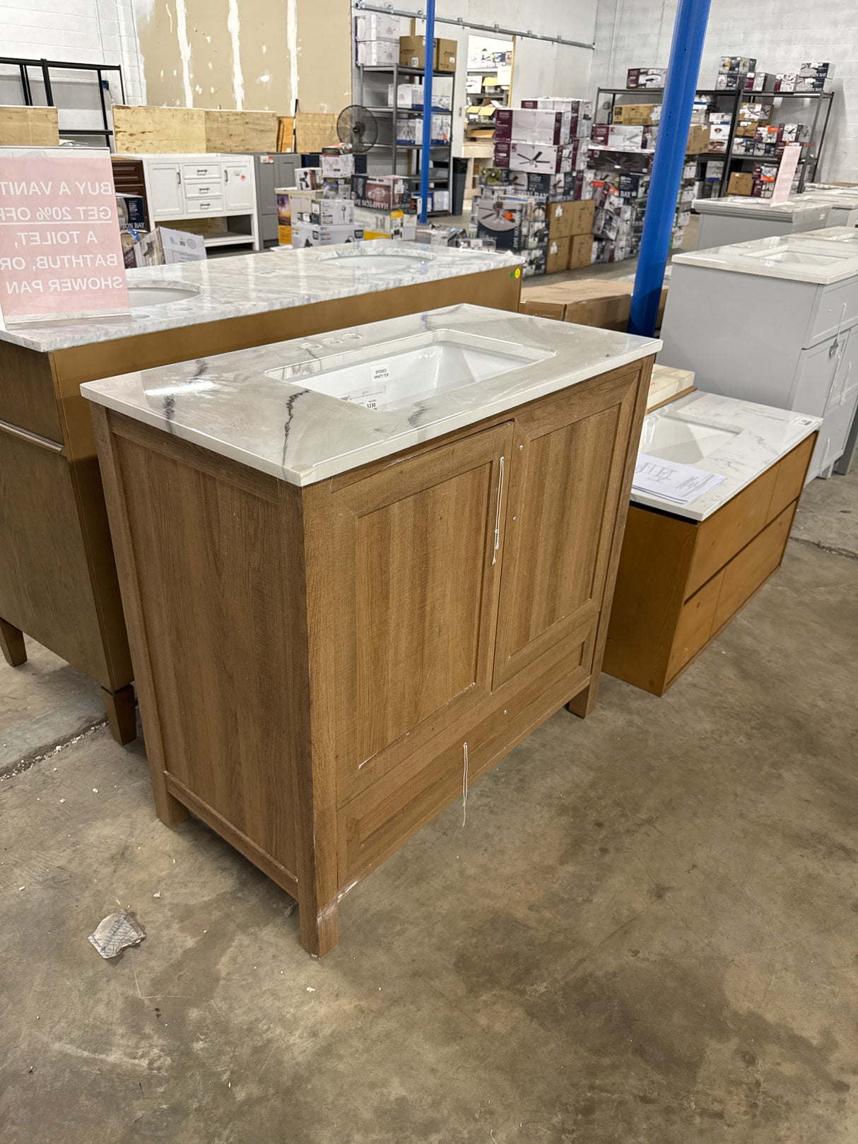 Moorside 36 in. W x 19 in. D x 34.5 in. H Single Sink Bath Vanity in Sweet Maple with Epoxied Top