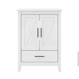 Key West 24.21 in. W x 18.31 in. D x 34.06 in. H Single Sink Bath Vanity in White Ash with White Top