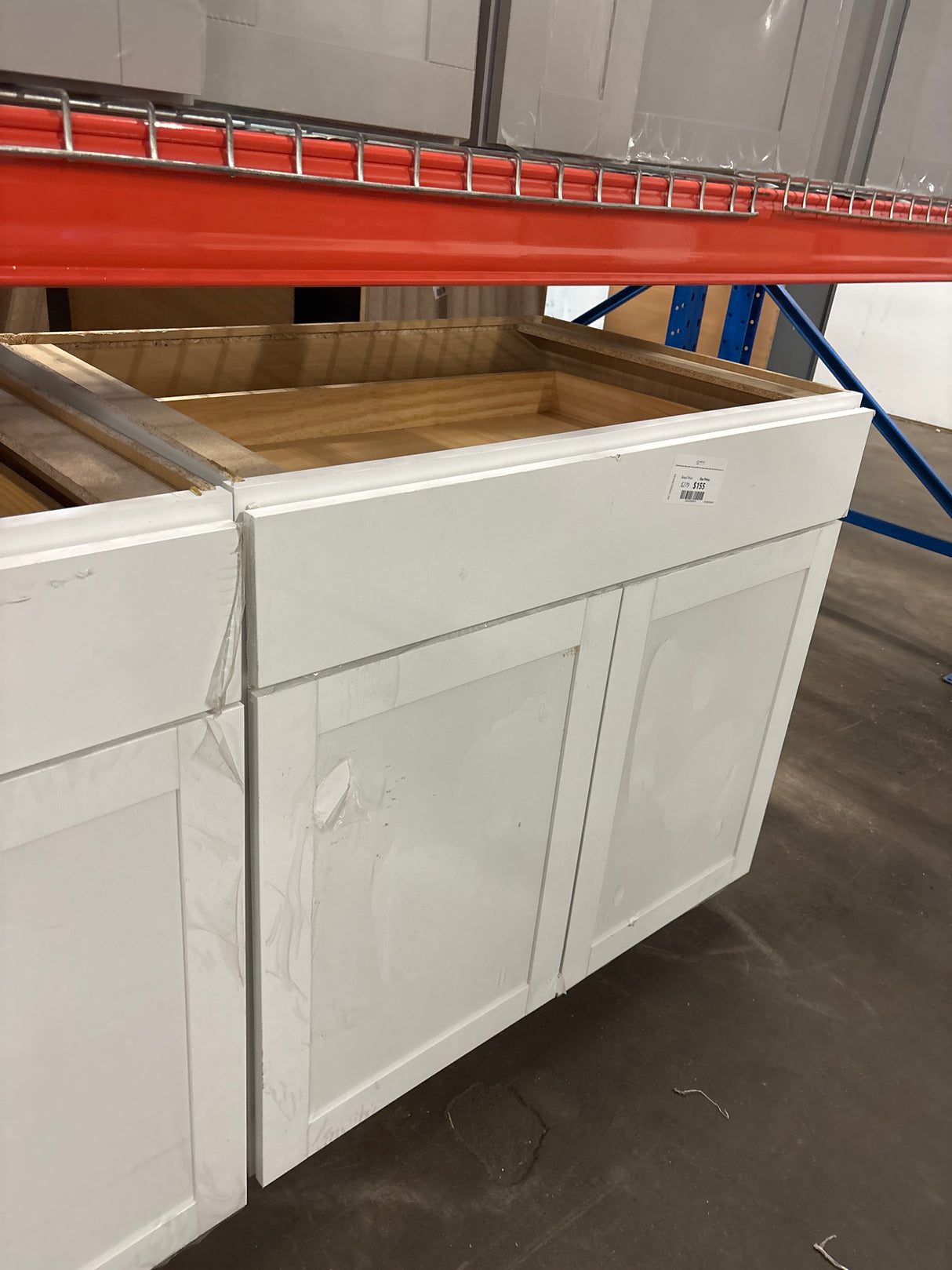 Westfield Feather White Shaker Stock Assembled Base Kitchen Cabinet (36 in. W x 23.75 in. D x 35 in. H)