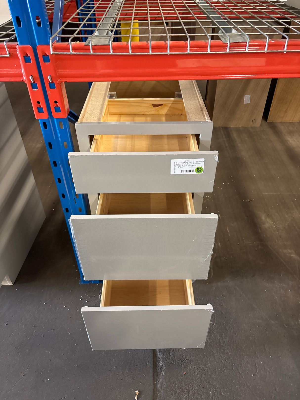 Westfield 18 in. W x 23.75 in. D x 35 in. H Shaker Stock Drawer Base Kitchen Cabinet in Dusk Gray