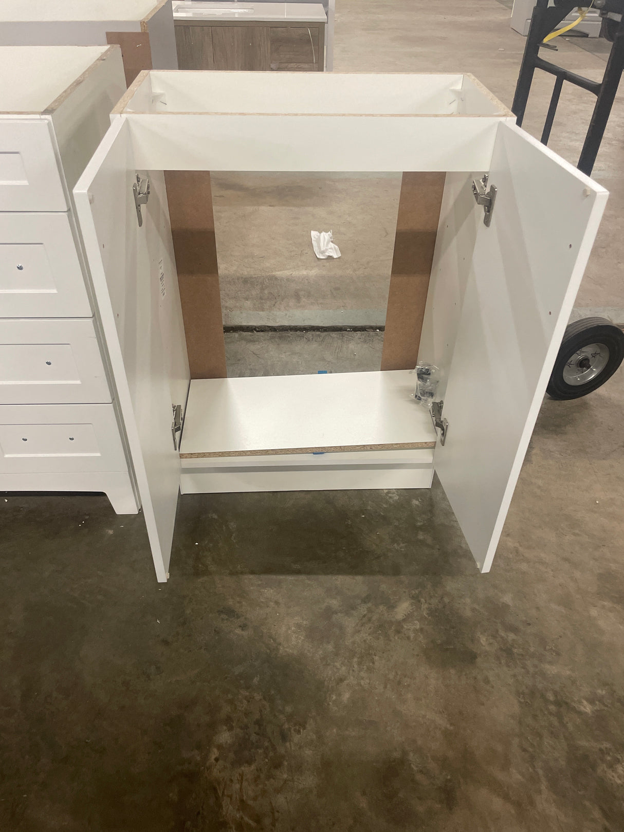 Penlee 25 in. Single Sink White Bath Vanity (No Top)