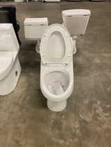 Colony 1-Piece 1.28 GPF Single Flush Elongated Toilet in White Seat Included