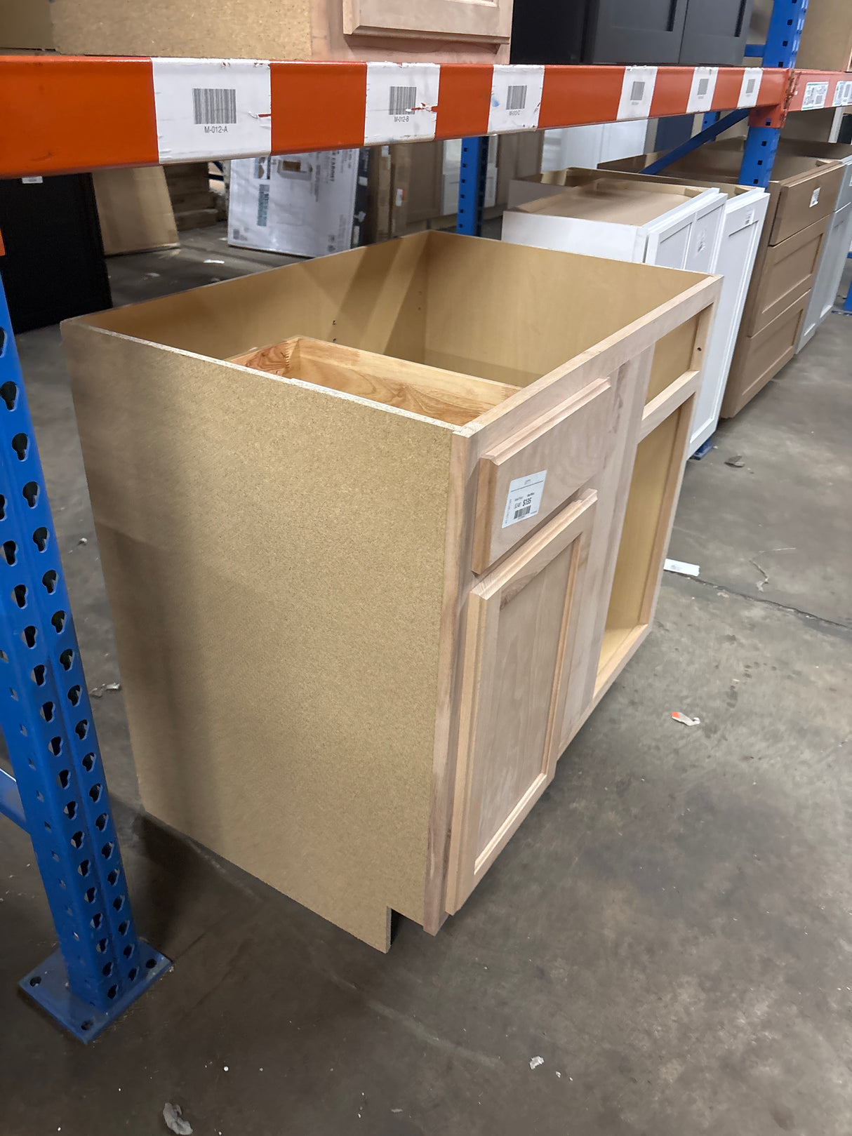 36 in. W x 24 in. D x 34.5 in. H Assembled Blind Corner Base Kitchen Cabinet in Unfinished with Recessed Panel