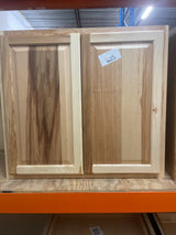 Hampton 33 in. W x 12 in. D x 30 in. H Assembled Wall Kitchen Cabinet in Natural Hickory