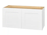 Avondale 30 in. W x 12 in. D x 15 in. H Ready to Assemble Plywood Shaker Wall Bridge Kitchen Cabinet in Alpine White