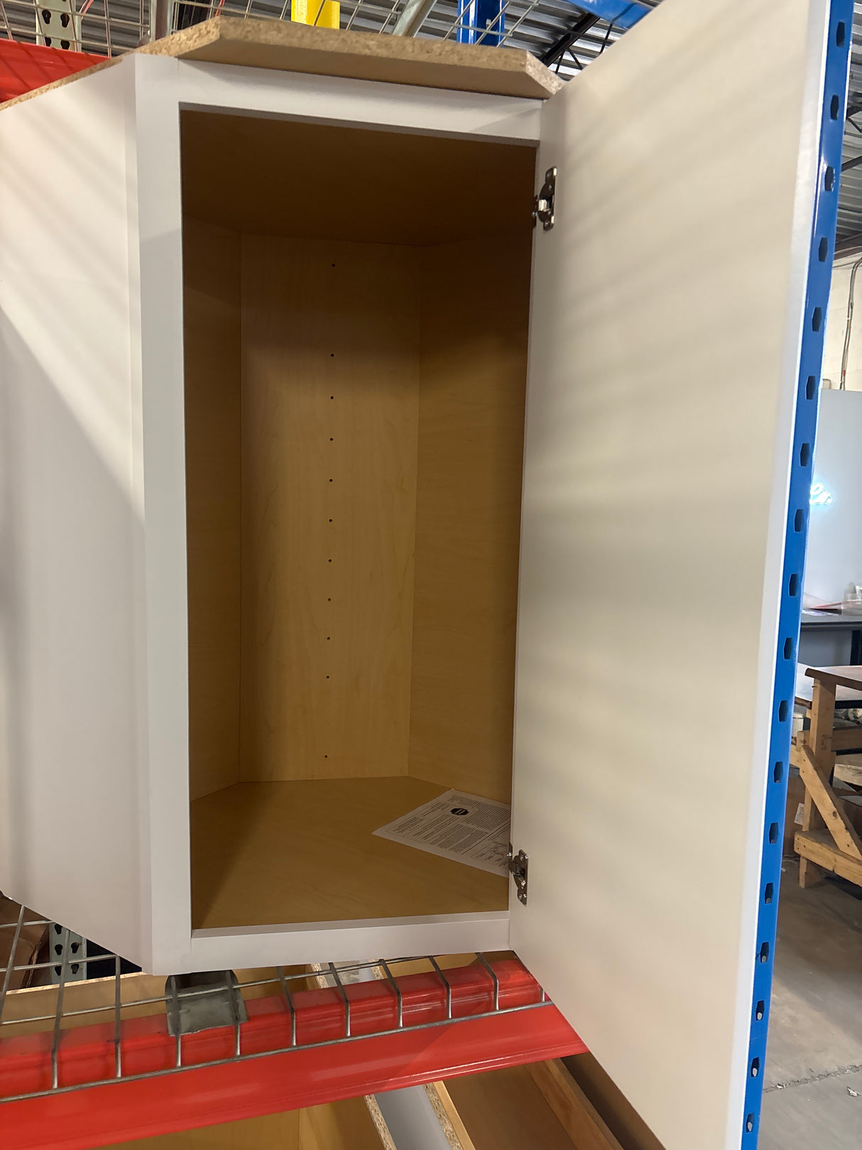 Shaker Satin White Stock Assembled Diagonal Corner Wall Kitchen Cabinet (24 in. x 36 in. x 12 in.)