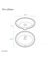 Monaco 16.5 in. Oval Under-Mount Bathroom Sink in White