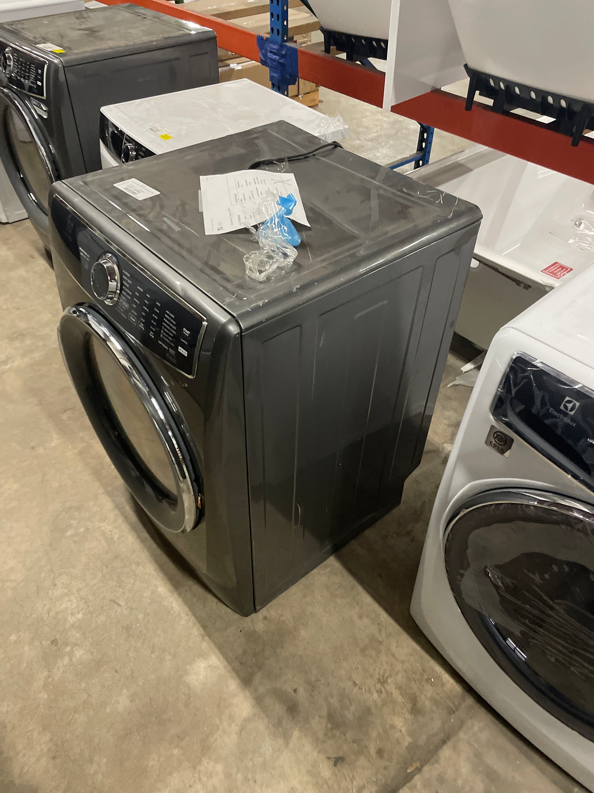 8 cu. ft. Titanium Front Load Perfect Steam Gas Dryer with LuxCare Dry and Instant Refresh