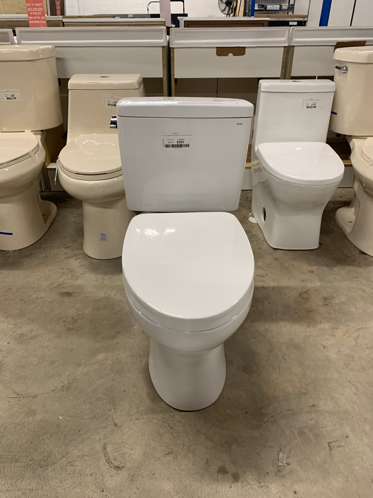 Drake 2-Piece 1.6 GPF Single Flush Elongated Standard Height Toilet in Cotton White, SoftClose Seat Included